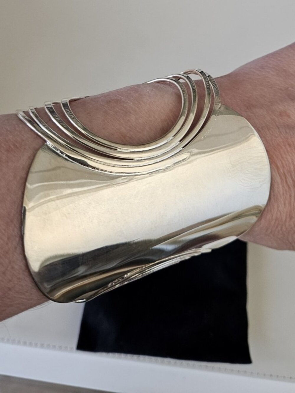 Eddie Borgo Silver Plated Large Cuff Bracelet STRIKING!